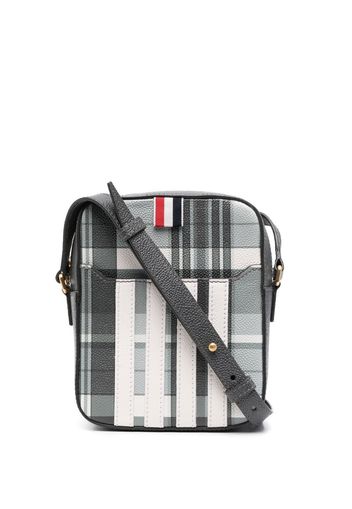 Thom Browne Borsa messenger con stampa - Grigio