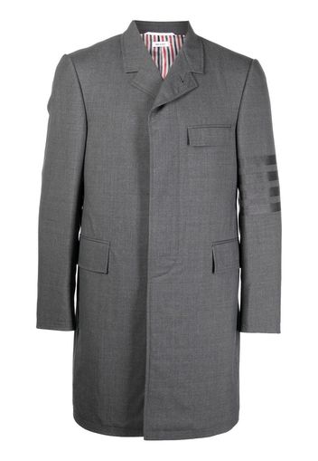 Thom Browne Blazer lungo con dettaglio 4 righe - Grigio