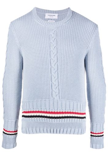 Thom Browne Cardigan con dettaglio a righe - 480 LIGHT BLUE