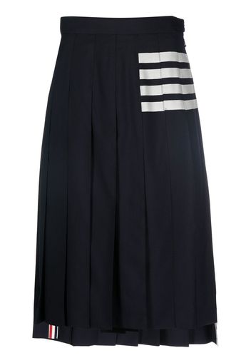 THOM BROWNE stripe-print pleated skirt - Blu