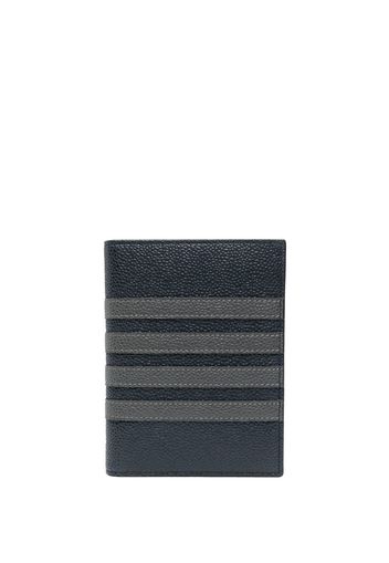 Thom Browne 4-Bar leather passport holder - Blu