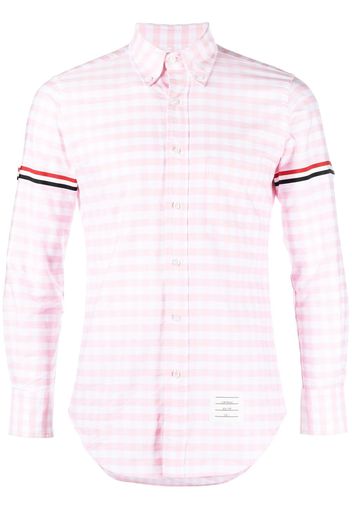 Thom Browne RWB-stripe gingham shirt - Rosa