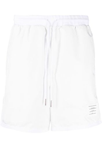 Thom Browne logo-patch mesh track shorts - Bianco