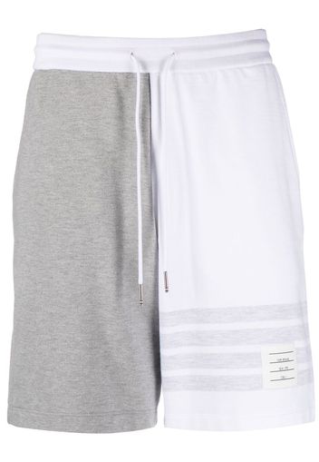 Thom Browne panelled cotton track shorts - Grigio
