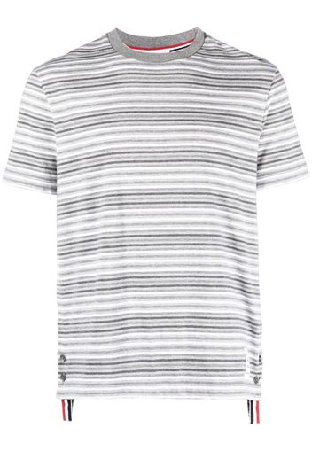 Thom Browne striped cotton T-shirt - Grigio
