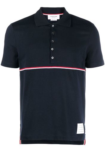 Thom Browne RWB-stripe polo shirt - Blu