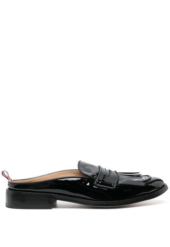 Thom Browne patent mule loafers - Nero