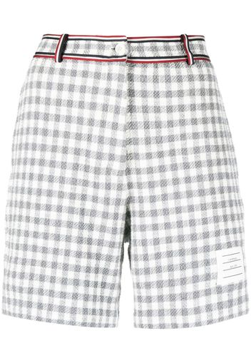 Thom Browne gingham check shorts - Grigio