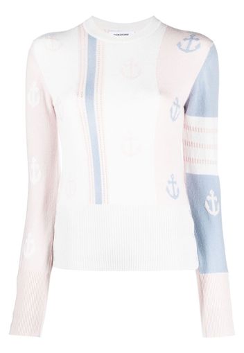 Thom Browne 4-Bar panelled cashmere jumper - Rosa