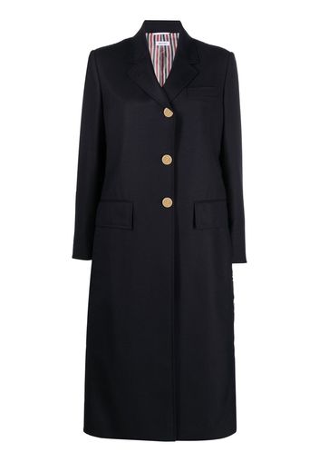 Thom Browne raw-edge single-breasted wool coat - Blu