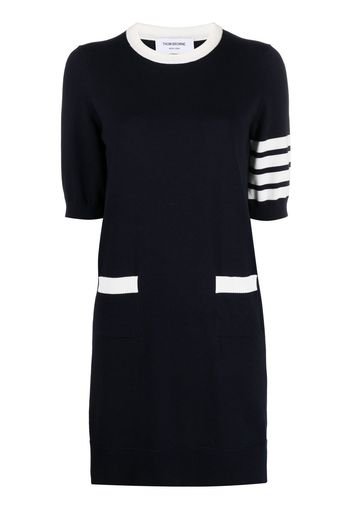 Thom Browne Hector-embroidery knitted minidress - Blu