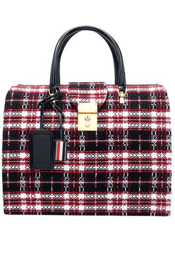 Thom Browne Borsone Mr. Thom con motivo tartan - Rosso