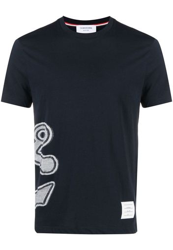 Thom Browne T-shirt con stampa - Blu