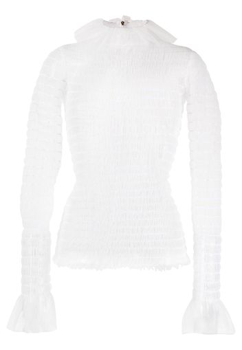 Thom Browne Top a collo alto - Bianco