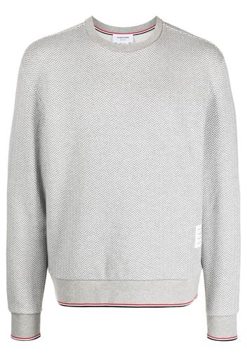 Thom Browne herringbone pattern sweater - Grigio