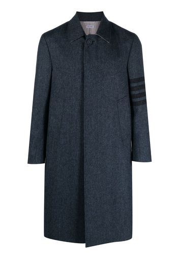 Thom Browne Cappotto con dettaglio a righe - Blu