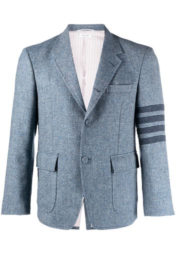 Thom Browne Blazer monopetto con dettaglio a righe - Blu