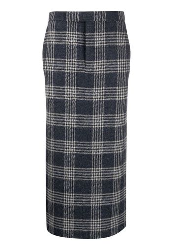 Thom Browne Gonna a matita tartan - Blu