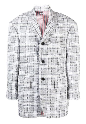 Thom Browne Blazer a quadri oversize - Grigio