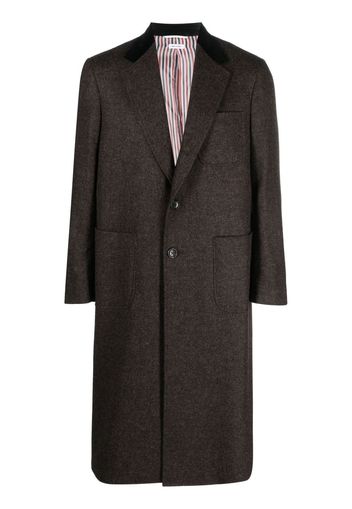 Thom Browne Cappotto lungo monopetto - Marrone