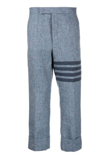 Thom Browne Pantaloni crop - Blu