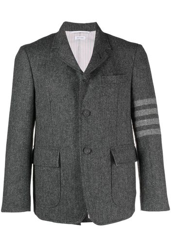 Thom Browne Blazer monopetto con dettaglio a righe - Grigio