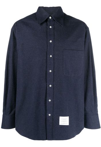 Thom Browne Camicia con applicazione - Blu