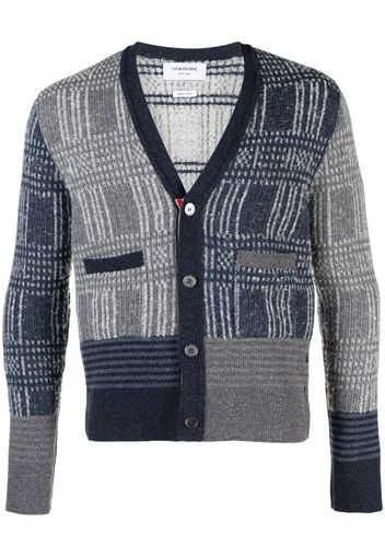 Thom Browne Cardigan Pow con scollo a V - Blu