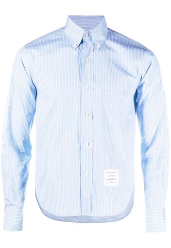 Thom Browne Camicia con applicazioni sui gomiti - Blu