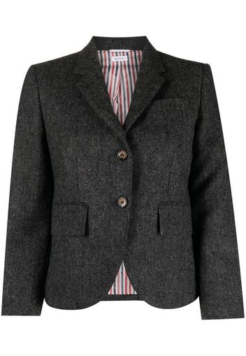 Thom Browne Blazer monopetto con ricamo - Grigio