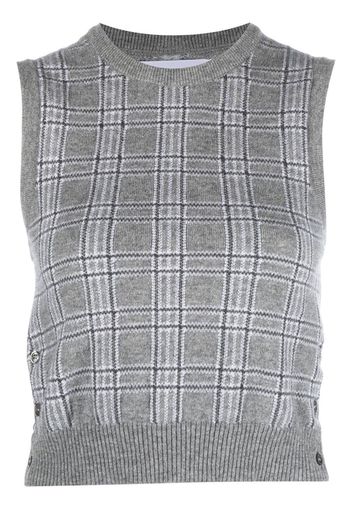 Thom Browne Top crop Pow girocollo - Grigio