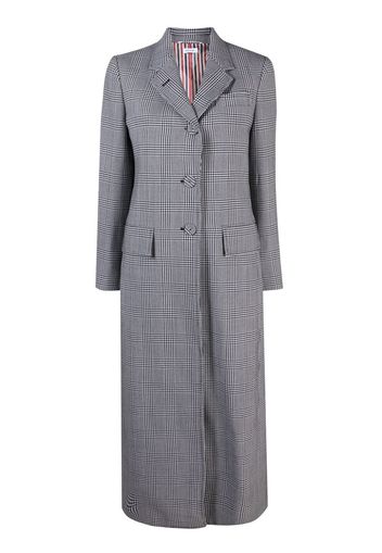 Thom Browne Cappotto monopetto a quadri - Nero