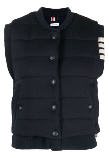 Thom Browne Gilet reversibile con dettagli a 4 righe - Blu