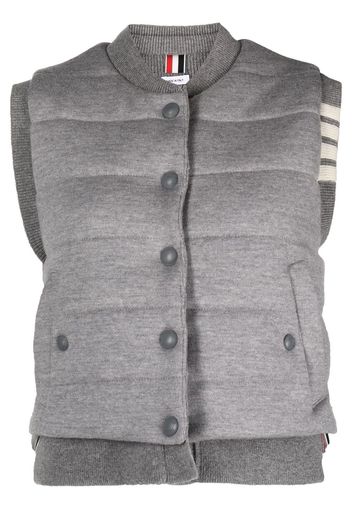 Thom Browne Gilet reversibile con dettagli a 4 righe - Grigio