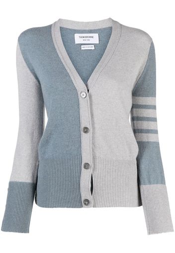 Thom Browne Cardigan con scollo a V - Grigio