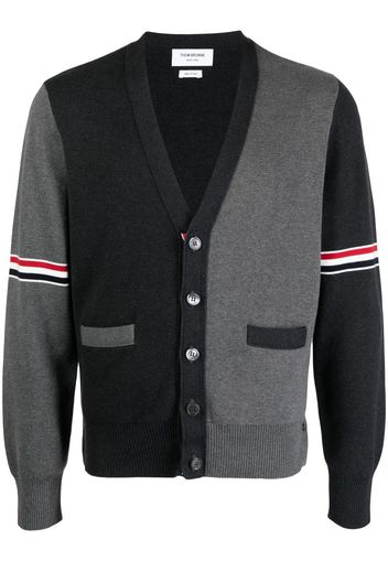 Thom Browne colour-block cotton cardigan - Grigio