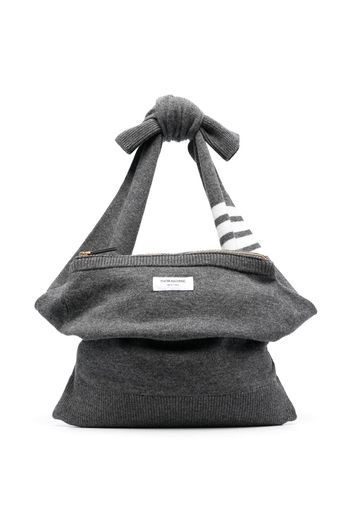 Thom Browne zip-up messenger bag - Grigio