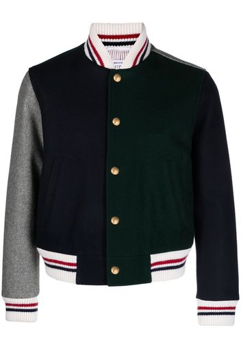 Thom Browne Bomber con design color-block - Verde