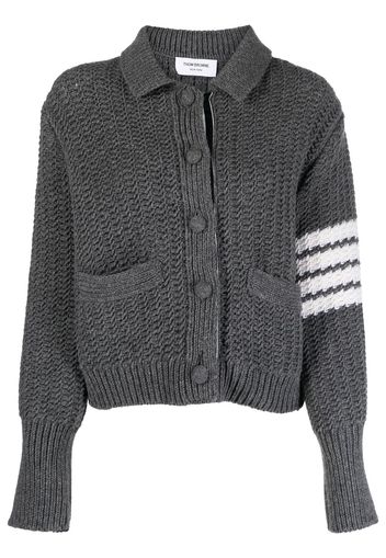 Thom Browne Cardigan lungo chunky - Grigio