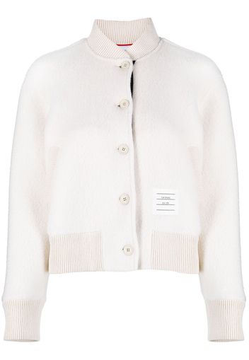 Thom Browne Bomber con banda RWB - Bianco