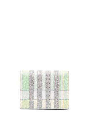 Thom Browne check-print bifold wallet - Verde