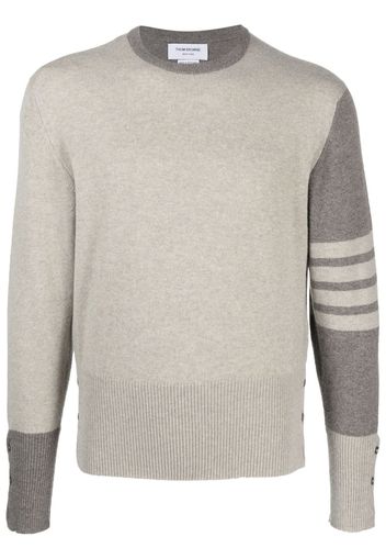 Thom Browne 4-Bar Stripe cashmere jumper - Toni neutri