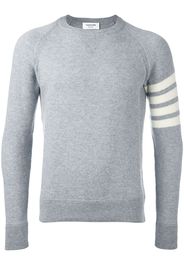 Thom Browne Maglione con manica rigata - Grigio