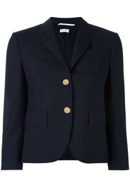 Classic Single Breasted Sport Coat In Navy 2-Ply Wool Fresco