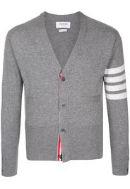 Thom Browne Cardigan con scollo a V con bande - 055 LIGHT GREY