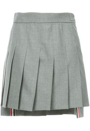 Dropped Back Mini Pleated Skirt In School Uniform Plain Weave