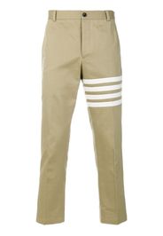 Seamed 4-Bar Stripe Unconstructed Chino Trouser In Cotton Twill