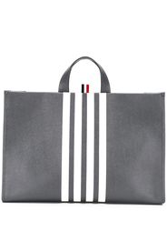 Thom Browne Borsa tote a righe - Grigio