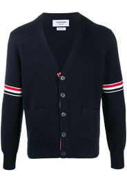 Thom Browne Cardigan con dettaglio a 4 righe - Blu