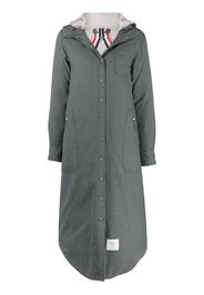 Thom Browne Cappotto lungo con cappuccio - Grigio